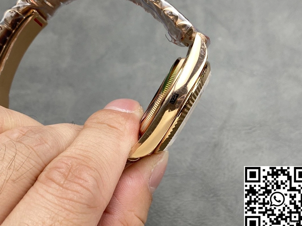 Rolex v5 QF Day Steel Silver Dial Date Tungsten Rose Factory M228235-0004 Gold 0305